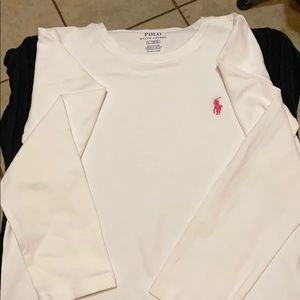 Girl Polo Ralph Lauren White long sleeve t shirt
